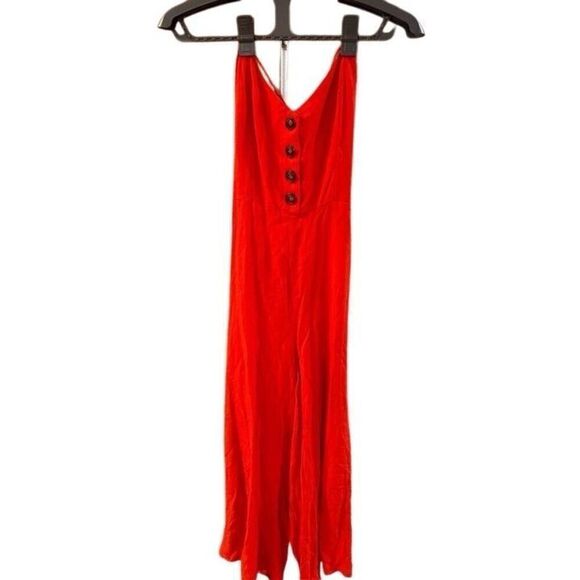 IMPRESSIONS orange/red-orange jumpsuit SIZE SMALL - Picture 1 of 4